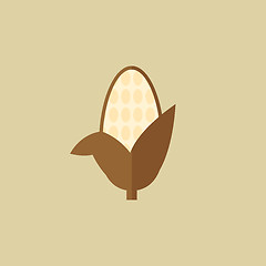 Image showing Corn. Food Flat Icon