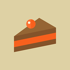 Image showing Cake. Food Flat Icon