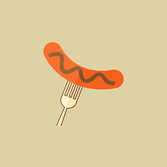 Image showing Sausage. Food Flat Icon