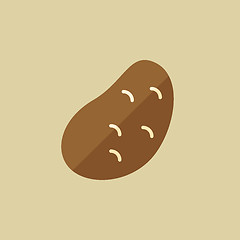 Image showing Potato. Food Flat Icon