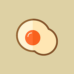 Image showing Egg. Food Flat Icon