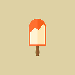 Image showing Ice cream. Food Flat Icon