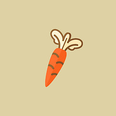 Image showing Carrot. Food Flat Icon