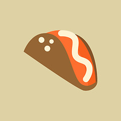 Image showing Taco. Food Flat Icon