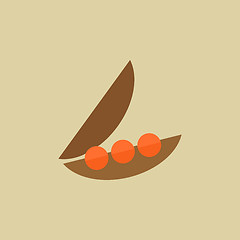 Image showing Pea. Food Flat Icon