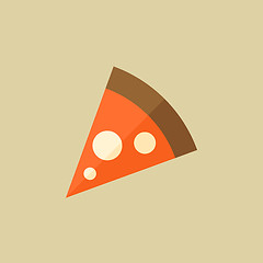 Image showing Pizza. Food Flat Icon