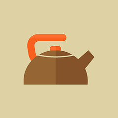 Image showing Kettle. Food Flat Icon