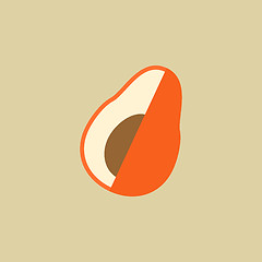 Image showing Avocado. Food Flat Icon