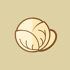 Image showing Cabbage. Food Flat Icon