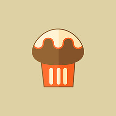 Image showing Cupcake. Food Flat Icon