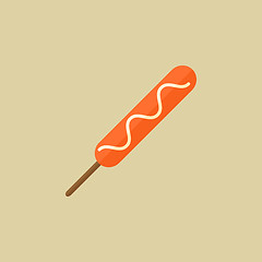 Image showing Sausage. Food Flat Icon