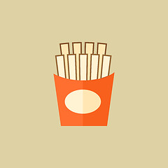 Image showing French Fries. Food Flat Icon