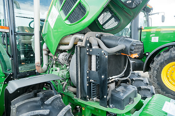 Image showing Tractor with open cowl. Tyumen. Russia