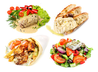 Image showing Greek and mediterranean fast street food