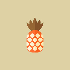 Image showing Pineapple. Food Flat Icon