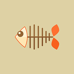 Image showing Fish. Food Flat Icon