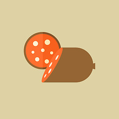 Image showing Meat. Food Flat Icon