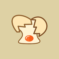 Image showing Egg. Food Flat Icon