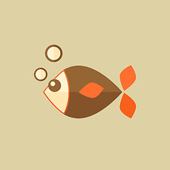 Image showing Fish Flat Icon