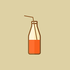 Image showing Milk. Drink Flat Icon