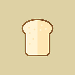 Image showing Bread. Food Flat Icon