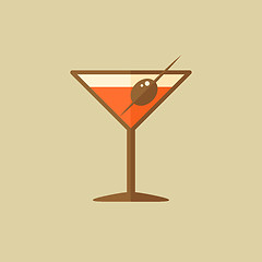 Image showing Martini. Food Flat Icon