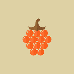 Image showing Grapes. Food Flat Icon