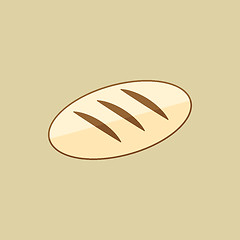 Image showing Bread. Food Flat Icon