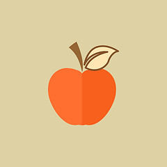 Image showing Apple. Food Flat Icon