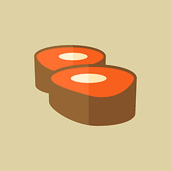 Image showing Sushi. Food Flat Icon