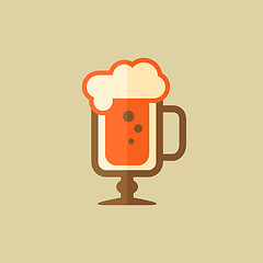 Image showing Cappuccino. Drink Flat Icon