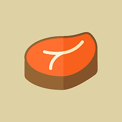 Image showing Meat. Food Flat Icon