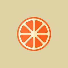 Image showing Orange. Food Flat Icon