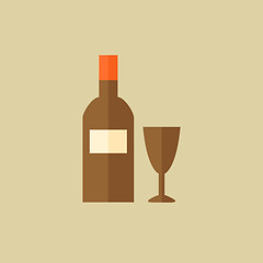 Image showing Wine. Drink Flat Icon