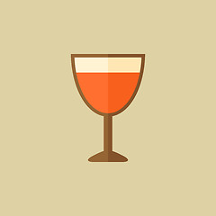 Image showing Wine. Food Flat Icon