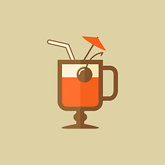 Image showing Cocktail. Drink Flat Icon