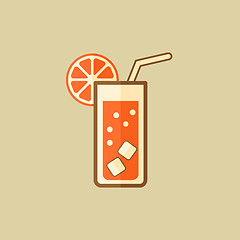 Image showing Cocktail. Drink Flat Icon