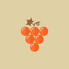 Image showing Grapes. Food Flat Icon