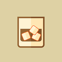 Image showing Whiskey. Food Flat Icon