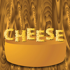 Image showing   cheese letters and cheese 