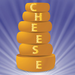 Image showing set of cheeses