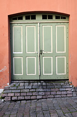 Image showing old vintage doors in town Tallinn