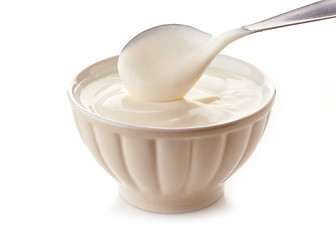 Image showing bowl of greek yogurt