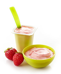 Image showing strawberry yogurt