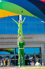 Image showing Young acrobats