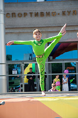 Image showing Young acrobats