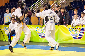 Image showing Kobudo competition between boys.