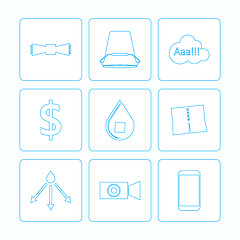 Image showing Contour vector icons for Ice Bucket Challenge