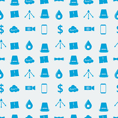 Image showing Monochrome blue vector background for Ice Bucket Challenge
