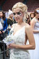 Image showing Girl contest participant on the contemporary make-up